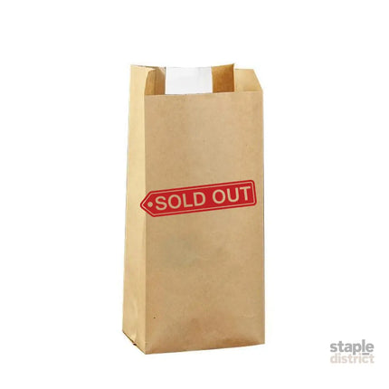 Takeaway Storage Baking Bread Bag Toast Food Packaging Bag Kraft Paper Bag Cowhide - 33X16X11CM - Commercial >