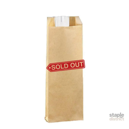 Takeaway Storage Baking Bread Bag Toast Food Packaging Bag Kraft Paper Bag Cowhide - 33X16X11CM - Commercial >