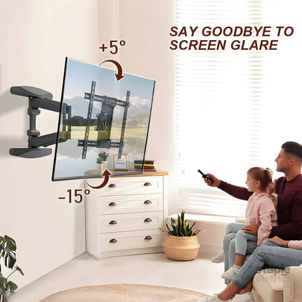 Telescopic Swivel and Tilt TV Monitor Wall Mount Bracket Load up to 85kg Full Motion Long Arm Bracket Max 48.5cm