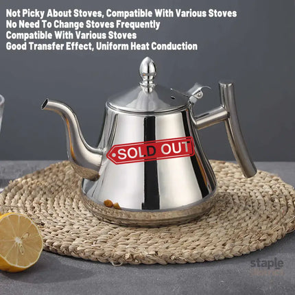 Thickened Stainless Steel Teapot Kettle With Strainer For Restaurant Hotel Use - Appliances > Kitchen Appliances >