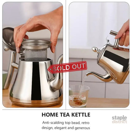 Thickened Stainless Steel Teapot Kettle With Strainer For Restaurant Hotel Use - Appliances > Kitchen Appliances >