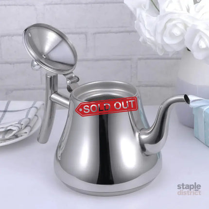 Thickened Stainless Steel Teapot Kettle With Strainer For Restaurant Hotel Use - Appliances > Kitchen Appliances >
