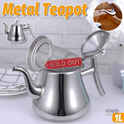 Thickened Stainless Steel Teapot Kettle With Strainer For Restaurant Hotel Use - Appliances > Kitchen Appliances >