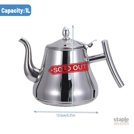 Thickened Stainless Steel Teapot Kettle With Strainer For Restaurant Hotel Use - Appliances > Kitchen Appliances >