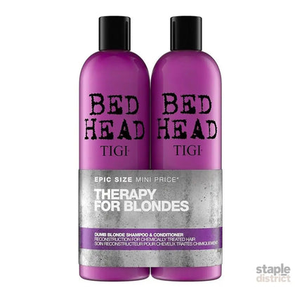Tigi Bed Head Dumb Blonde Shampoo 750ml & Conditioner 750ml Bundle-2050056877970165760