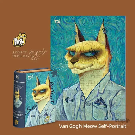 TOI Cat in Art Puzzle - Van Gogh?s Self Portrait-2006733434973720578
