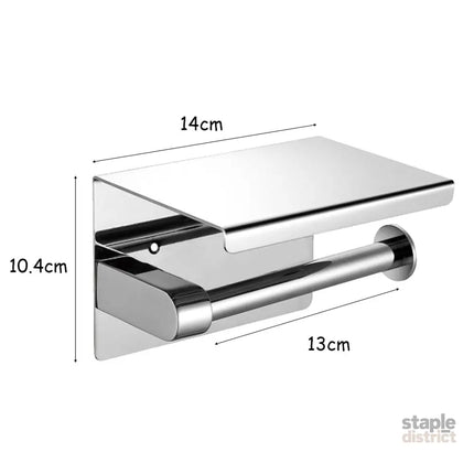 Toilet Paper Holder Roll Bath Tissue Silver-2018816622571163650