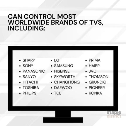 Tooleroo SMART TV Remote Control Compatible with PANASONIC DAEWOO HAIER & More - Appliances > TV > TVs & Accessories