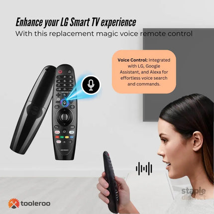 Tooleroo Smart TV Remote Control Replacement for LG Voice Magic 20GA 19BA 18BA - Appliances > TV > TVs & Accessories