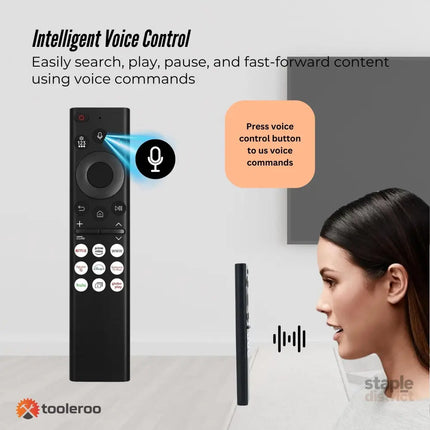 Tooleroo Smart TV Remote Control Replacement For Samsung Voice URC01910F - Appliances > TV > TVs & Accessories