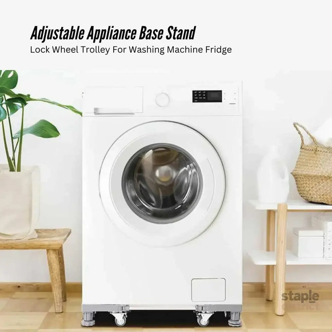 Tooleroo Washing Machine Stand - 300Kg Adjustable Wheeled Fridge Appliance Base - Appliances > Washers Dryers & Irons >