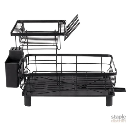 Toque 2 Tier Drying Rack Kitchen Organizer Storage Plate Drainer Cutlery Holder-2061251870420242433