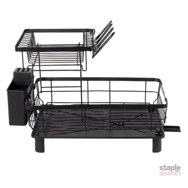 Toque 2 Tier Drying Rack Kitchen Organizer Storage Plate Drainer Cutlery Holder-2061251870420242433