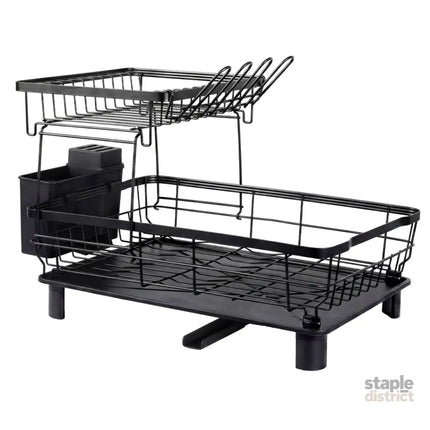 Toque 2 Tier Drying Rack Kitchen Organizer Storage Plate Drainer Cutlery Holder-2061251870420242432