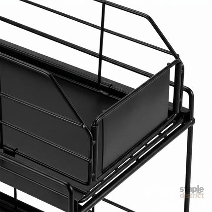 Toque 2 Tier Pull Out Cabinet Organizer Sliding Kitchen Storage Rack Under Sink-2050059016155041797