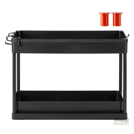Toque 2 x Under Sink Organizer 2 Tiers Storage Sliding Drainage Kitchen Bathroom-2050056777474641921