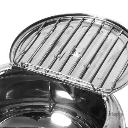 TOQUE 24cm Japanese Deep Frying Pan Silver-2029387268027977731