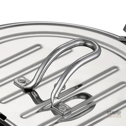 TOQUE 24cm Japanese Deep Frying Pan Silver-2029387268027977733