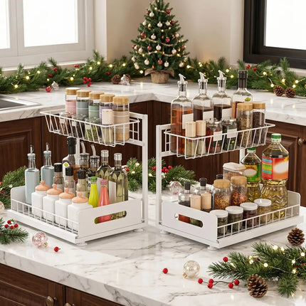 Toque 2x Under Sink Storage Rack Kitchen Cabinet Organiser 2-Tier Shelving Home-2050059015005802503
