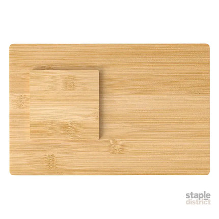 Toque 8 Pcs Natural Bamboo Placemat Coaster Storage Dish-2029387307206971393