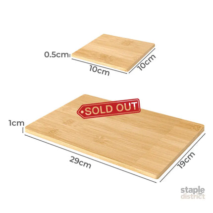 Toque 8 Pcs Natural Bamboo Placemat Coaster Storage Dish-2029387307206971394
