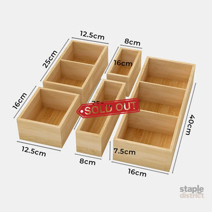 Toque Bamboo Drawer Organizer Multi-Use Storage Box-2029387215821475842