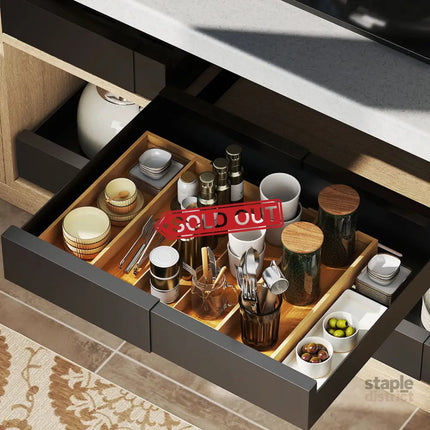 Toque Bamboo Expandable Kitchen Drawer Organizer Storage-2006732763281100807