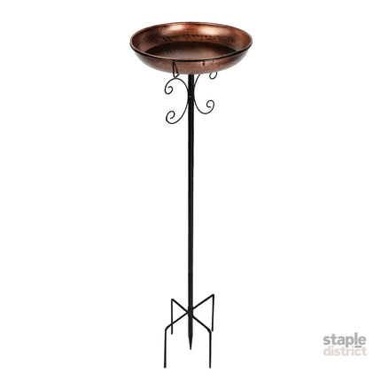 Toque Bird Bath Feeder Outdoor Garden Freestanding Metal Weather Resistant 100cm-2061251870604791808