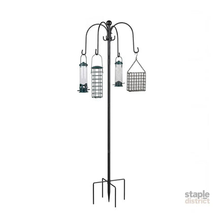 Toque Bird Feeder Station Hanging Stand Feeder 8 Hooks 4 Feeders Outdoor 224cm-2061251870957113344