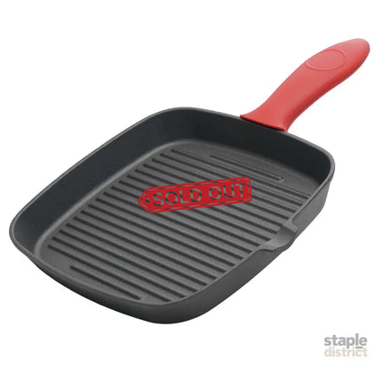 Toque Cast Iron Square Grill Pan with Spouts Cookware-2050056750186500096