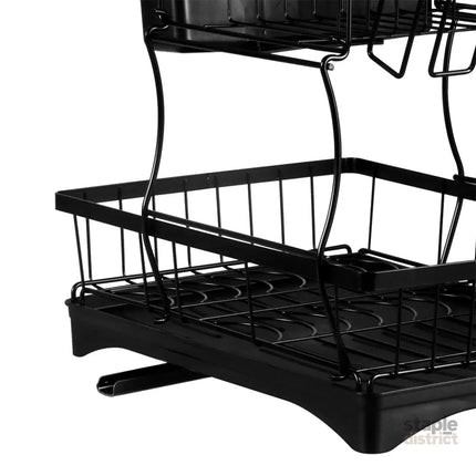 TOQUE Detachable Dish Drying Rack Cutlery Black-2018816695673688068