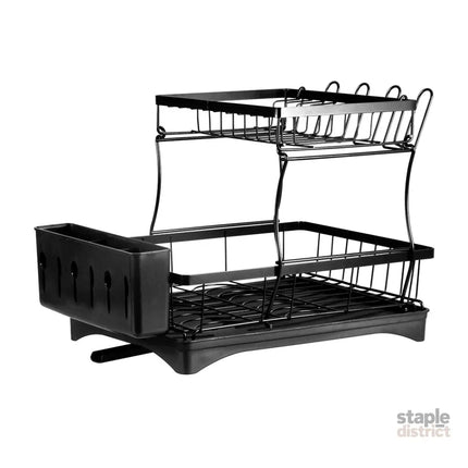 TOQUE Detachable Dish Drying Rack Cutlery Black-2018816695673688064