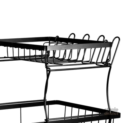 TOQUE Detachable Dish Drying Rack Cutlery Black-2018816695673688067