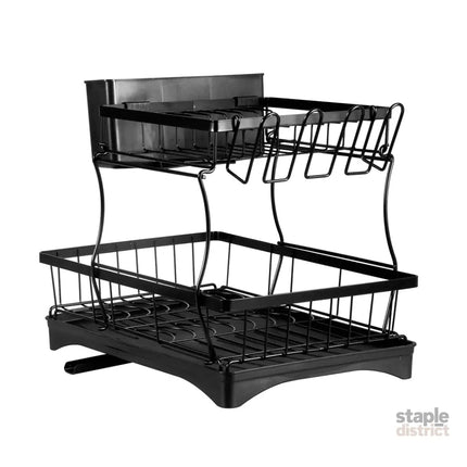 TOQUE Detachable Dish Drying Rack Cutlery Black-2018816695673688065