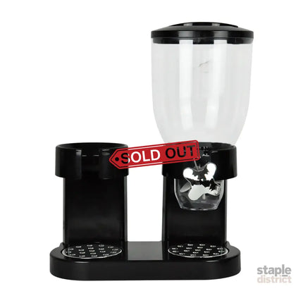TOQUE Double Cereal Dispenser Dry Food Black-2006733302156890116