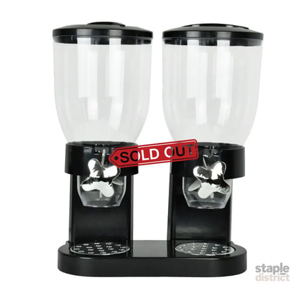 TOQUE Double Cereal Dispenser Dry Food Black-2006733302156890113