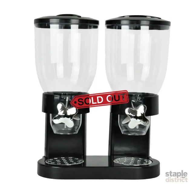 TOQUE Double Cereal Dispenser Dry Food Black-2006733302156890113