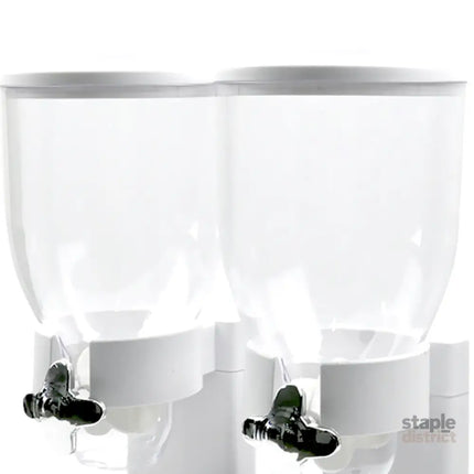 TOQUE Double Cereal Dispenser Dry Food White-2029387278626983939