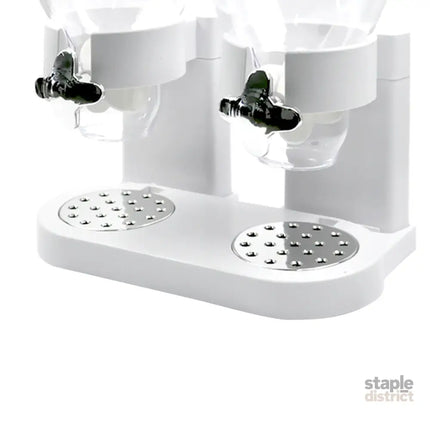 TOQUE Double Cereal Dispenser Dry Food White-2029387278626983940