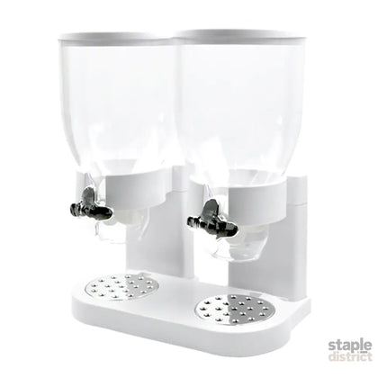 TOQUE Double Cereal Dispenser Dry Food White-2029387278626983936