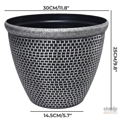 Toque Plastic Plant Pots 30cm Outdoor Garden Planter 2 Pcs With Drainage Holes-2050059017493024770