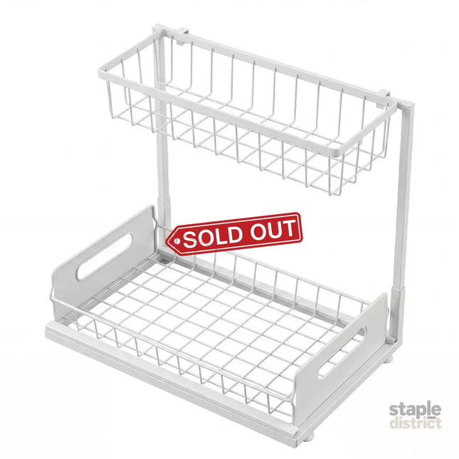 Toque Under Sink Storage Rack Kitchen Cabinet Organiser 2-Tier Shelving Home-2050059015223906305