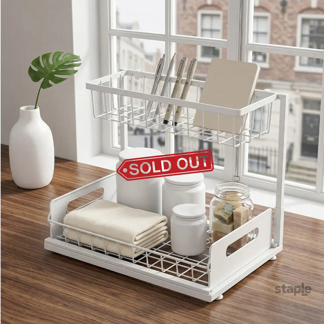 Toque Under Sink Storage Rack Kitchen Cabinet Organiser 2-Tier Shelving Home-2050059015223906311