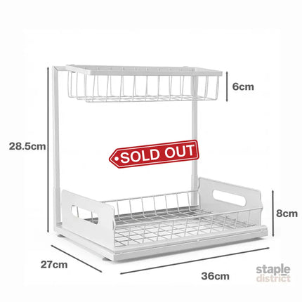 Toque Under Sink Storage Rack Kitchen Cabinet Organiser 2-Tier Shelving Home-2050059015223906306
