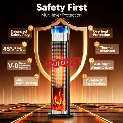 Tower Space Heater with Humidifier - Appliances > Heaters > Electric Heaters
