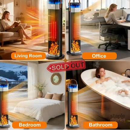 Tower Space Heater with Humidifier - Appliances > Heaters > Electric Heaters