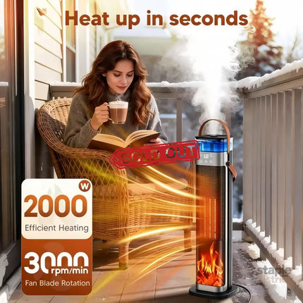 Tower Space Heater with Humidifier - Appliances > Heaters > Electric Heaters