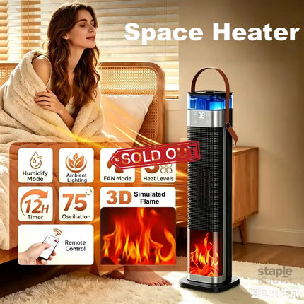 Tower Space Heater with Humidifier - Appliances > Heaters > Electric Heaters