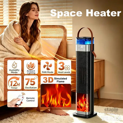 Tower Space Heater with Humidifier - Appliances > Heaters > Electric Heaters