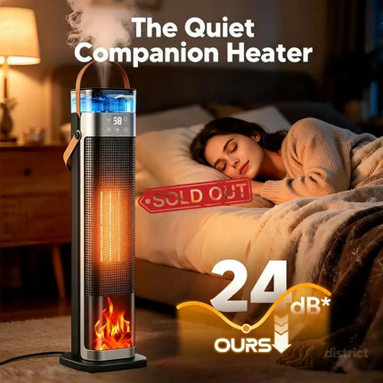 Tower Space Heater with Humidifier - Appliances > Heaters > Electric Heaters